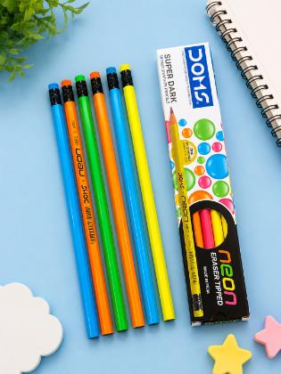 Multi Colour Neon Pencil Box (2 pc)