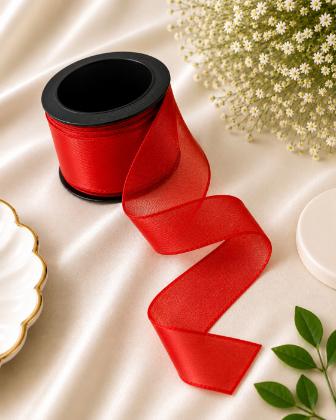 Red Ribbon Roll For Hair Bows /Crafts(3 mtr)