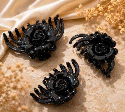Black Hair Clips 1 Pc