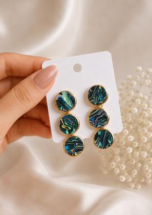Aurora Marble Drop Earrings