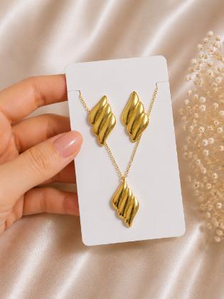 Twisted Gold Anti Tarnish Jewellery Set