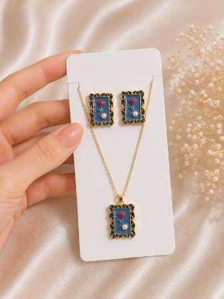 Vintage Rose Anti Tarnish Jewellery set