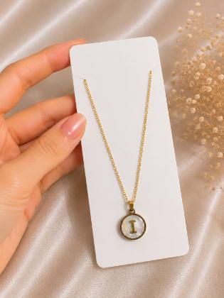 Letter "I" Anti Tarnish Pendant Necklace