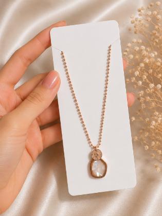 Rose Gold Pearl Charm Anti-Tarnish Necklace