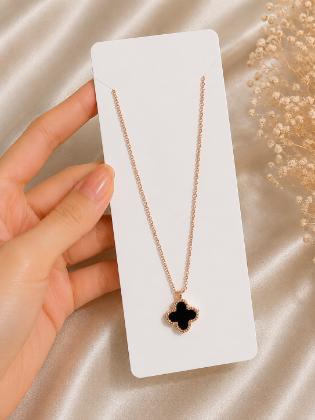 Black Clover Anti Tarnish Pendant Necklace