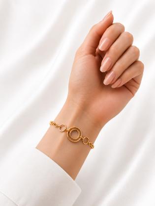 Minimalist Double Circle Anti Tarnish Bracelet
