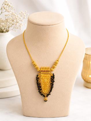 Premium Nettipattam Pendant Gold Plated Necklace - 6 month Warranty